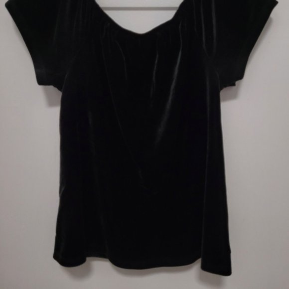 Gap Blouse Black Women  Size Small Polyester Short Sleeve - Picture 3 of 8